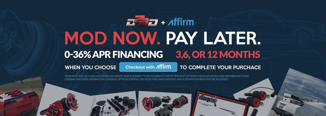 AFFIRM 0% FOR 6 MOS TERMS UP TO 18 MOS 