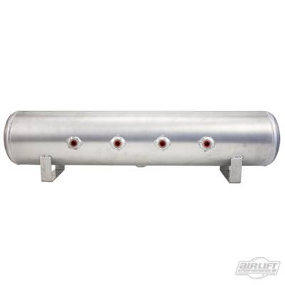AIRLIFT PERFORMANCE  - Airlift 12957 Aluminum Air Tank 4 Gallon 7 Port end & face Polished : 12957 