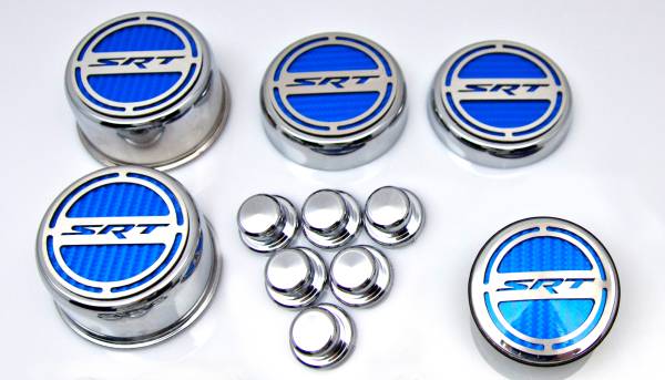 American Car Craft - ACC Fluid Cap Cover Set - 333052-57BLU