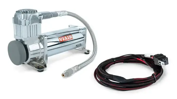 AIRLIFT PERFORMANCE 27750 VIAIR 444 CHROME COMPRESSOR W/3P/3H HARNESS COMBO WWW.D2BDMOTORWERKS.COM