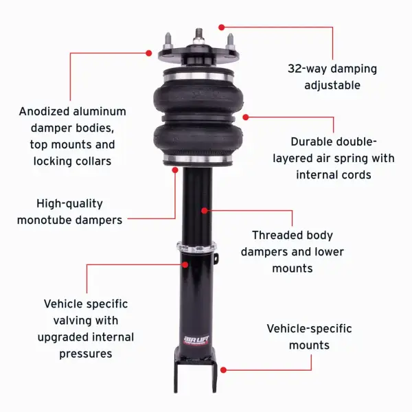 AIRLIFT 76018 LEXUS FRONT AIR STRUTS 