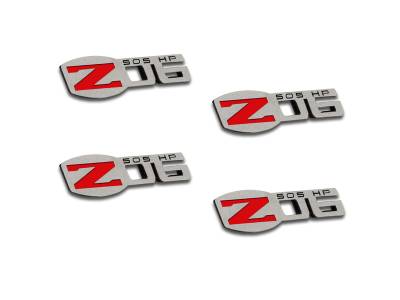 American Car Craft - ACC Corvette Z06 505HP Badges 4Pc Polished 2005-2013 C6 all - 042125 - Image 1