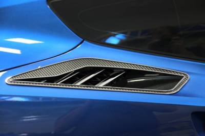 ACC C7 Corvette Stingray - 10pc Rear Quarter Vent Set "Real Carbon Fiber" w/Stainless Trim 2014 - 52065 - Image 2