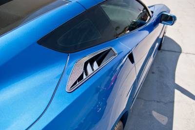 ACC C7 Corvette Stingray - 10pc Rear Quarter Vent Set "Real Carbon Fiber" w/Stainless Trim 2014 - 52065 - Image 5