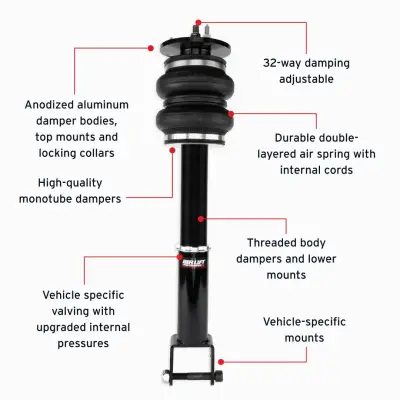 AIRLIFT 76017 FRONT AIR STRUTS 