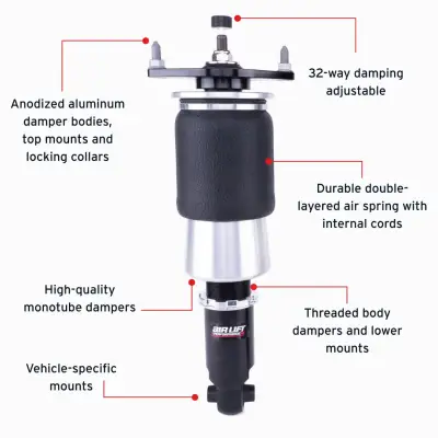 Airlift Subaru WRX STi (2015-2021)-Rear AIR STRUTS 76501